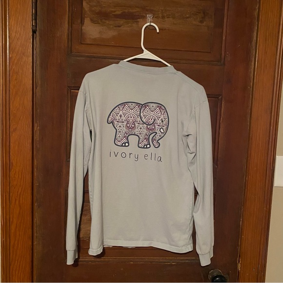 Ivory Ella Soft Blue Long Sleeve Tee - Picture 2 of 5